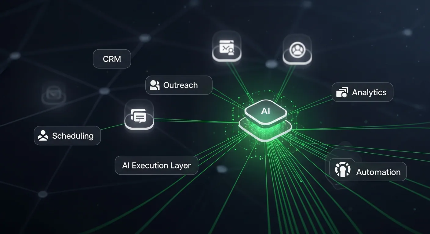Staffing Tech Stack in 2026: CRM, Outreach, Scheduling, Analytics, Automation & the AI Execution Layer